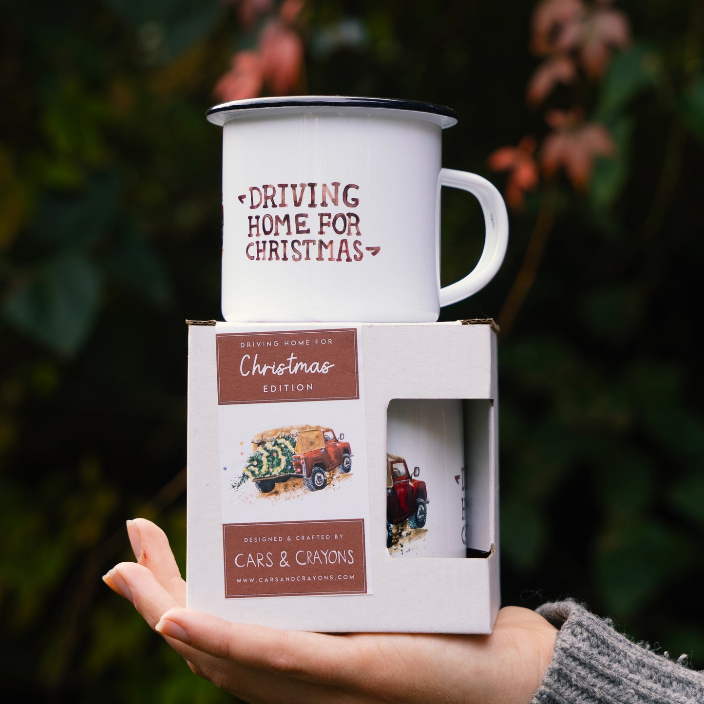 Land Rover “Driving Home for Christmas” Enamel Mug