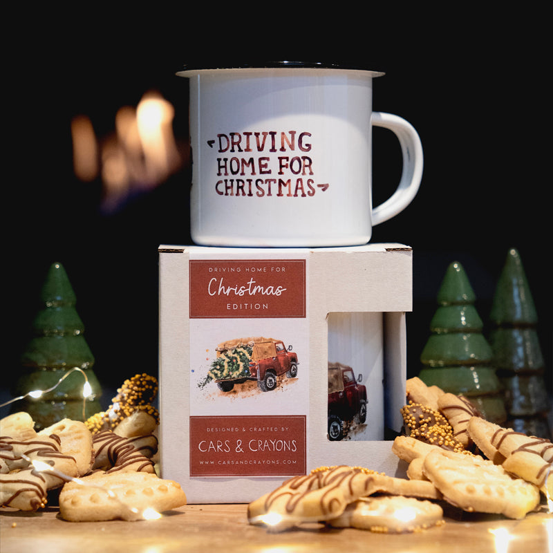 Land Rover “Driving Home for Christmas” Enamel Mug